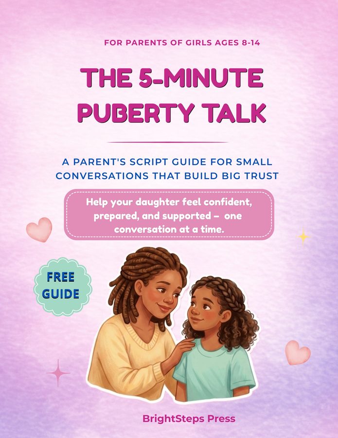 The 5-Minute Puberty Talk — a parent's script guide cover